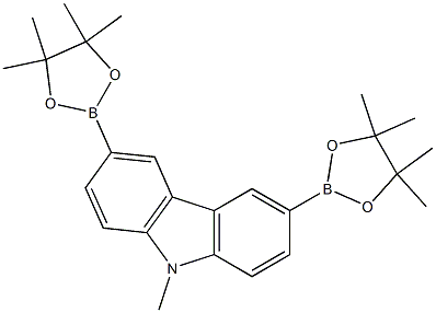 9-methyl-3,6-bis(4,4,5,5-tetramethyl-1,3,2-dioxaborolan-2-yl)-9H-carbazole Structure