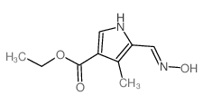 1H-Pyrrole-3-carboxylicacid, 5-[(hydroxyimino)methyl]-4-methyl-, ethyl ester结构式