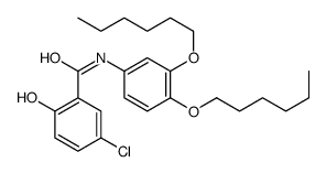 5-chloro-N-(3,4-dihexoxyphenyl)-2-hydroxybenzamide Structure