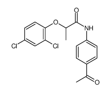 N-(4-acetylphenyl)-2-(2,4-dichlorophenoxy)propanamide结构式