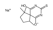 sodium,1,4,4-trimethyl-8-sulfanylidene-7-aza-9-azanidaspiro[4.5]decane-6,10-dione Structure
