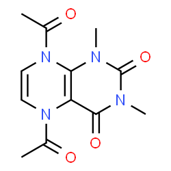 2,4(1H,3H)-Pteridinedione,5,8-diacetyl-5,8-dihydro-1,3-dimethyl- Structure
