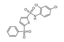 5-(benzenesulfonyl)-N-(2,4-dichlorophenyl)thiophene-2-sulfonamide Structure