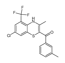 (7-Chloro-3-methyl-5-trifluoromethyl-4H-benzo[1,4]thiazin-2-yl)-m-tolyl-methanone Structure