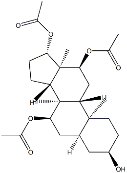 5β-Androstane-3α,7α,12α,17β-tetrol 7,12,17-triacetate结构式