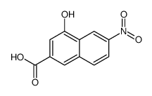 4-羟基-6-硝基-2-萘羧酸结构式