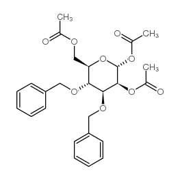 1,2,6-Tri-O-acetyl-3,4-di-O-benzyl-a-D-mannopyranose结构式