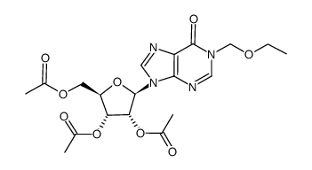 2',3',5'-tri-O-acetyl-1-[(ethoxy)methyl]inosine Structure