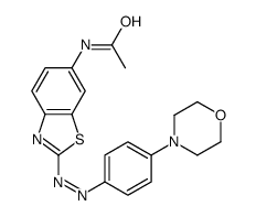 N-[2-[(4-morpholin-4-ylphenyl)diazenyl]-1,3-benzothiazol-6-yl]acetamide Structure