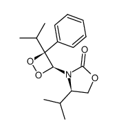 (4R,3'S,4'S)-4-isopropyl-3-[4'-phenyl-4'-(1''-phenylethyl)[1',2']dioxetan-3'-yl]oxazolidin-2-one结构式