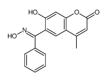 7-hydroxy-6-(hydroxyimino-phenyl-methyl)-4-methyl-chromen-2-one Structure