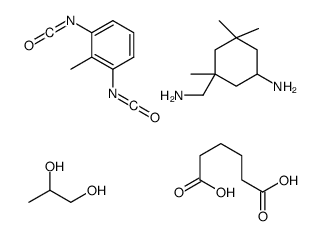3-(aminomethyl)-3,5,5-trimethylcyclohexan-1-amine,1,3-diisocyanato-2-methylbenzene,hexanedioic acid,propane-1,2-diol结构式