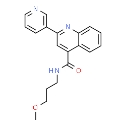 N-(3-methoxypropyl)-2-(pyridin-3-yl)quinoline-4-carboxamide结构式