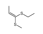 1-ethylsulfanyl-1-methylsulfanylprop-1-ene结构式
