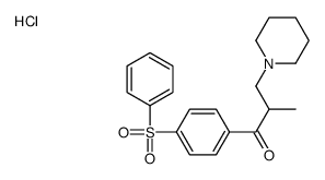1-[4-(benzenesulfonyl)phenyl]-2-methyl-3-piperidin-1-ylpropan-1-one,hydrochloride Structure