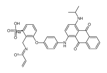 sodium alpha-(acryloylamino)-[4-[[9,10-dihydro-4-(isopropylamino)-9,10-dioxo-1-anthryl]amino]phenoxy]toluenesulphonate结构式