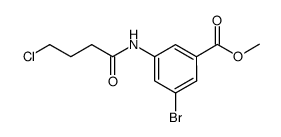 3-bromo-5-(4-chlorobutanoylamino)benzoic acid methyl ester结构式