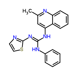 1-(2-Methyl-4-quinolinyl)-3-phenyl-2-(1,3-thiazol-2-yl)guanidine Structure