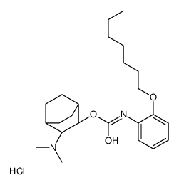 [(2S,3S)-2-(dimethylamino)-3-bicyclo[2.2.2]octanyl] N-(2-heptoxyphenyl)carbamate,hydrochloride Structure