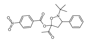 (5-acetyl-2-tert-butyl-3-phenyl-1,2-oxazolidin-5-yl) 4-nitrobenzoate结构式