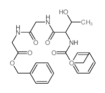 Glycine,N-[N-[N-[(phenylmethoxy)carbonyl]-L-threonyl]glycyl]-, phenylmethyl ester (9CI) structure