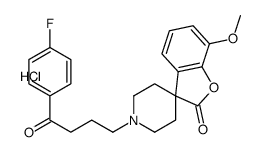 1'-[4-(4-fluorophenyl)-4-oxobutyl]-7-methoxyspiro[1-benzofuran-3,4'-piperidine]-2-one,hydrochloride Structure