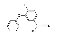 2-(4-fluoro-3-phenoxyphenyl)-2-hydroxyethanenitrile Structure
