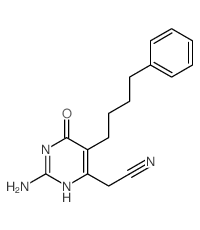 4-Pyrimidineacetonitrile,2-amino-1,6-dihydro-6-oxo-5-(4-phenylbutyl)- Structure