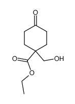 ethyl 1-(hydroxymethyl)-4-oxocyclohexanecarboxylate Structure
