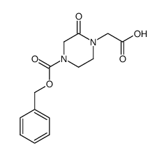 4-Carboxymethyl-3-oxo-piperazine-1-carboxylic acid benzyl ester Structure