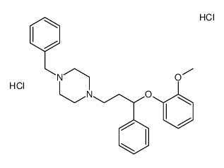 1-benzyl-4-[3-(2-methoxyphenoxy)-3-phenylpropyl]piperazine,dihydrochloride Structure