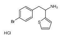 2-(4-bromophenyl)-1-thiophen-2-ylethanamine,hydrochloride结构式
