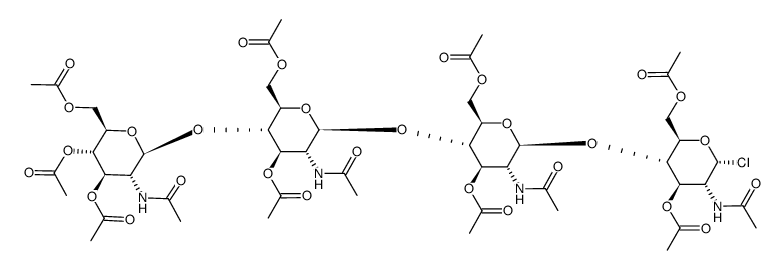 tridecaacetyl chitotetraosyl chloride结构式
