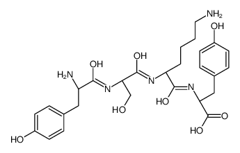 (2S)-2-[[(2S)-6-amino-2-[[(2S)-2-[[(2S)-2-amino-3-(4-hydroxyphenyl)propanoyl]amino]-3-hydroxypropanoyl]amino]hexanoyl]amino]-3-(4-hydroxyphenyl)propanoic acid结构式