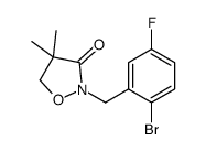 2-[(2-bromo-5-fluorophenyl)methyl]-4,4-dimethyl-1,2-oxazolidin-3-one Structure