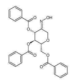 1,5-anhydro-3,4,6-tri-O-benzoyl-D-fructose oxime结构式