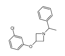 3-(3-chlorophenoxy)-1-(1-phenylethyl)azetidine结构式