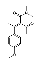 2-acetyl-3-(4-methoxyphenyl)-N,N-dimethylbut-2-enamide Structure