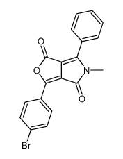 3-(p-bromophenyl)-5-methyl-6-phenyl-1H-furo[3,4-c]pyrrole-1,4(5H)-dione结构式