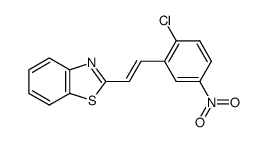 2-(2-chloro-5-nitrostyryl)benzothiazole结构式