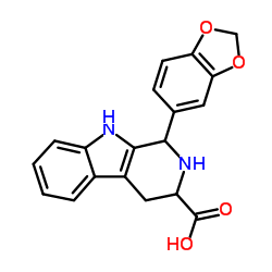 1-(1,3-Benzodioxol-5-yl)-2,3,4,9-tetrahydro-1H-β-carboline-3-carboxylic acid结构式