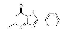5-methyl-2-pyridin-3-yl-1H-[1,2,4]triazolo[1,5-a]pyrimidin-7-one结构式