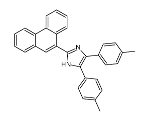 4,5-bis(4-methylphenyl)-2-phenanthren-9-yl-1H-imidazole结构式