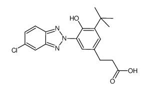 3-(3`-(5``-chloro-2``H-benzotriazol-2``-yl)-4`-hydroxy-5`-tert-butylphenyl)propionic acid Structure