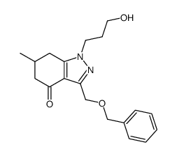 3-Benzyloxymethyl-1,5,6,7-tetrahydro-1-(3-hydroxypropyl)-6-methyl-4H-indazol-4-on Structure
