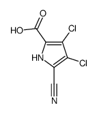 3,4-dichloro-5-cyano-1H-pyrrole-2-carboxylic acid结构式