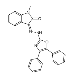 3-[(4,5-Diphenyl-oxazol-2-yl)-hydrazono]-1-methyl-1,3-dihydro-indol-2-one结构式