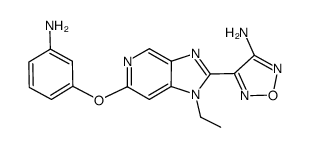 4-{6-[(3-aminophenyl)oxy]-1-ethyl-1H-imidazo[4,5-c]pyridin-2-yl}-furazan-3-amine Structure