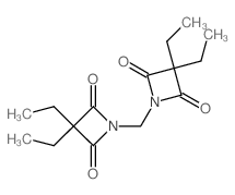 1-[(3,3-diethyl-2,4-dioxo-azetidin-1-yl)methyl]-3,3-diethyl-azetidine-2,4-dione Structure