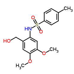N-(2-HYDROXYMETHYL-4,5-DIMETHOXY-PHENYL)-4-METHYL-BENZENESULFONAMIDE结构式